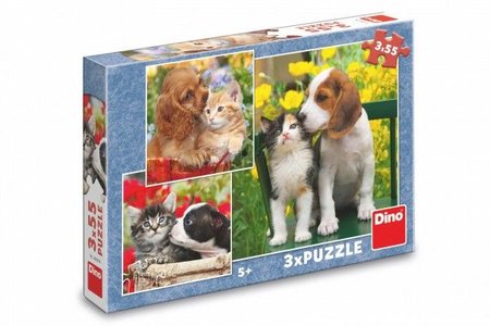 Puzzle 3v1 Zvec kamardi 3x55 dlk