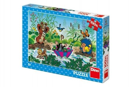 Dino puzzle Krtek Krtekova plavba 47x33cm 100 dlk XL v krabici 27x19x4cm