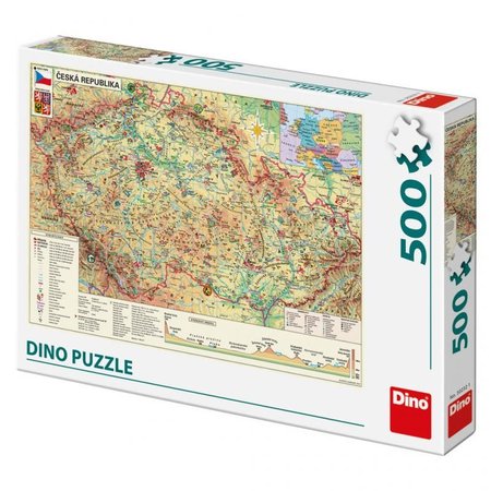 Dino puzzle Mapa esk republiky 500D