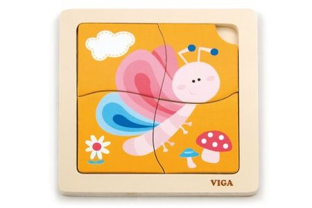 Viga Devn puzzle 4 dlky - motl