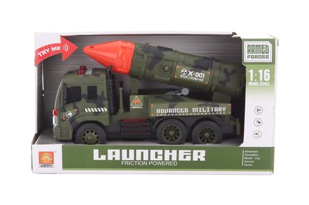 Lamps Vojensk auto s raketou na baterie