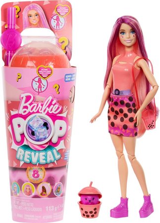 Barbie Pop reveal barbie bubble tea - mangov kolky HTJ22