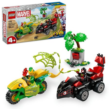 LEGO Marvel Spidey 11198 Spin, Electro a honika s dinosaum vozidlem