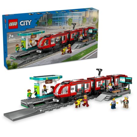 LEGO City 60423 Tramvaj a zastvka v centru msta