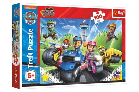 Puzzle Tlapkov patrola na motorkch/Paw patrol 100 dlk