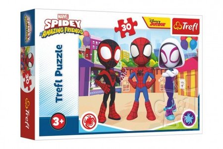 Puzzle Dobrodrustv Spideyho a ptel 27x20cm 30 dlk