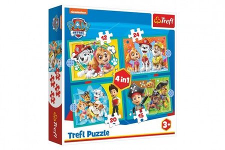 Trefl Puzzle 4v1 astn tm Paw Patrol/Tlapkov Patrola v krabici 28x28x6cm