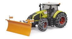 BRUDER 3018 Claas Axion 950 se snhovmi etzy a snnm pluhem