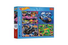 Puzzle 4x250 - Hot wheels / Zvodn auta